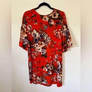 H&M Floral Shift Dress / Size 14